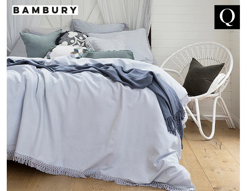 Bambury Bonita Queen Bed Quilt Cover Set - Dove Grey