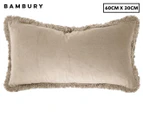 Bambury 30x60cm Velvet Cushion - Champagne