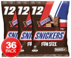 3 x Snickers Fun Size Chocolate Bars 216g