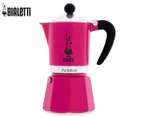 Bialetti Rainbow 3-Cup Stovetop Coffee Maker - Fuschia