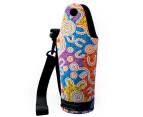 Water Bottle Cooler Aboriginal Design  - Water Dreaming Design - Evelyn Nangala Robertson