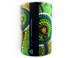 Stubby Cooler X2 Aboriginal Design - Hunters & Gatherers Rainforest  - Colin Jones