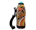 Water Bottle Cooler Aboriginal Design   - Colours of the Land Design - Colin Jones 2