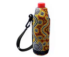 Water Bottle Cooler Aboriginal Design  - Possum Dreaming Design - Judith Nangarrayi Martin