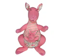 Plush Kangaroo & Baby Joey - Pink