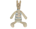 Plush Toy Kangaroo & Baby Joey - Blue/Stripe