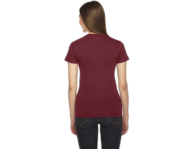 American Apparel Womens Fine Jersey Tee (Cranberry) - BC4005