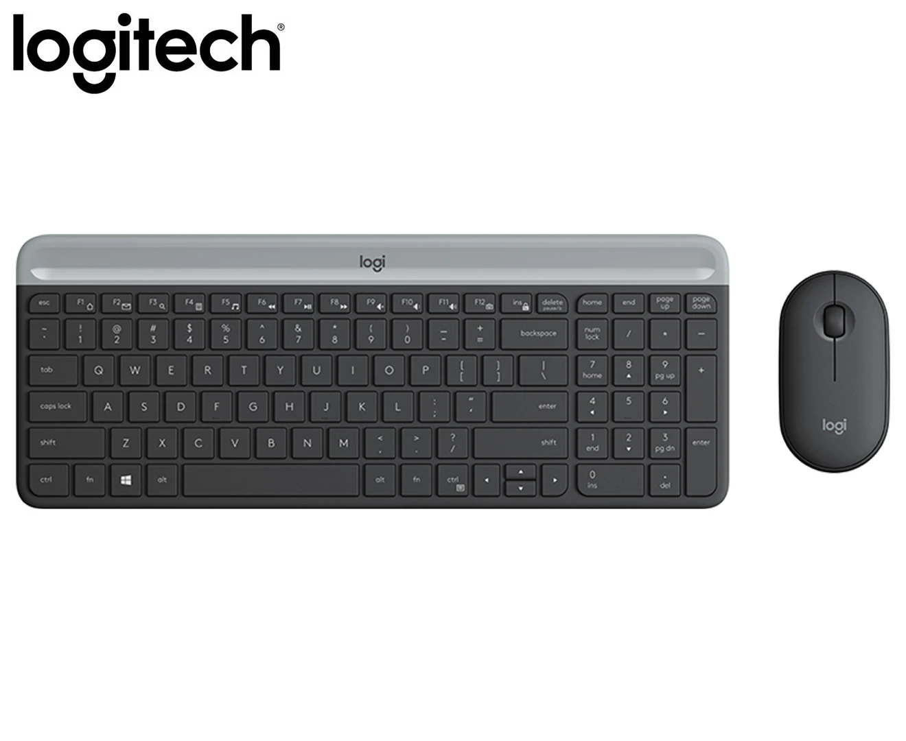 LOGITECH MK470 Slim Wireless Keyboard Mouse Combo Nano Receiver 1 Yr