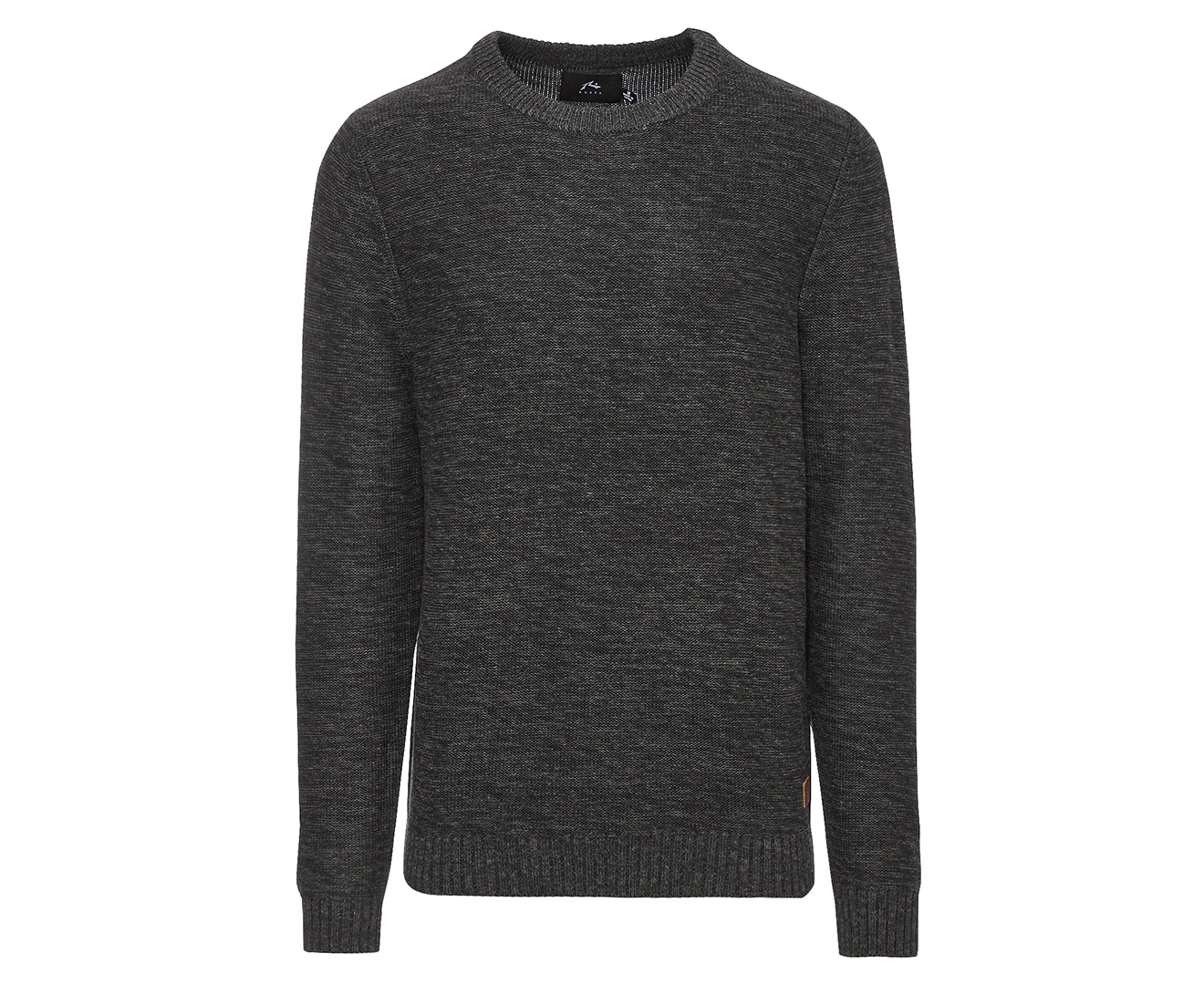 Rusty Men's Skyliner Crew Neck Knit Sweater - Black Marle | Catch.co.nz