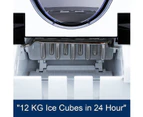 Portable Ice Maker Machine Black Coated 2.4 L