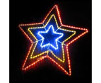 Three Colour Christmas Star Light Display with Controller - 6m