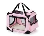 Pet Dog Cat Soft Crate Folding Puppy Travel Cage Medium Size   Pink 1