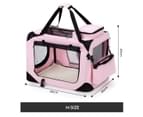Pet Dog Cat Soft Crate Folding Puppy Travel Cage Medium Size   Pink 4