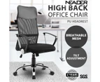 Executive High Back Mesh Office Chair Adjustable Computer Chair with PU Leather