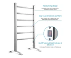 Maxkon 6 Bars Heated Towel Rail Warmer Electric Freestanding Bathroom Drying Rack