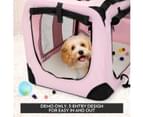 Pet Dog Cat Soft Crate Folding Puppy Travel Cage Medium Size   Pink 10