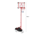 2m Portable Adjustable Basketball Stand Hoop System for Kids w Basketball