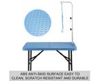 Pet Dog Grooming Table with Portable Handle and Adjustable Button Blue 75cm