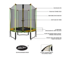 Genki 55 inch  Round Outdoor Indoor Mini Trampoline with Safety Enclosure 80KG