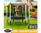 Genki 60 inch  Round Outdoor Indoor Mini Trampoline with Safety Enclosure 80KG