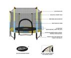 Genki 60 inch  Round Outdoor Indoor Mini Trampoline with Safety Enclosure 80KG