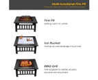 Outdoor 32 Inch Outdoor BBQ Grill Fire Pit Patio Garden Camping Heater