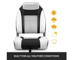 OGL 2 x Swivel base Folding High Back Boat Seat Chairs For All weather