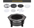 Outdoor Patio Camping Fire Pit with Grill