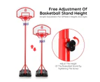 2.7m Adjustable Kid Basketball System Hoop Stand Backboard Basketball Set