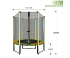 Genki 55 inch  Round Outdoor Indoor Mini Trampoline with Safety Enclosure 80KG