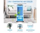 MAXKON 7L Mobile Evaporative Air Cooler Fan Humidifier Air Purifier Ionizer 3 Modes with Remote Control   Blue 2