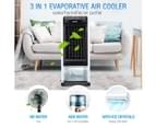 MAXKON 7L Mobile Evaporative Air Cooler Fan Humidifier Air Purifier Ionizer 3 Modes with Remote Control   Black 2