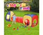 3PCS Cubby Tunnel Teepee Playhouse Children Play Tent Toddler Crawl Tunnel
