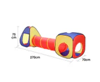 3PCS Cubby Tunnel Teepee Playhouse Children Play Tent Toddler Crawl Tunnel