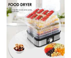 Food Dehydrator Fruit Meat Dryer Beef Jerky Maker with 7 Adjustable Trays   Black