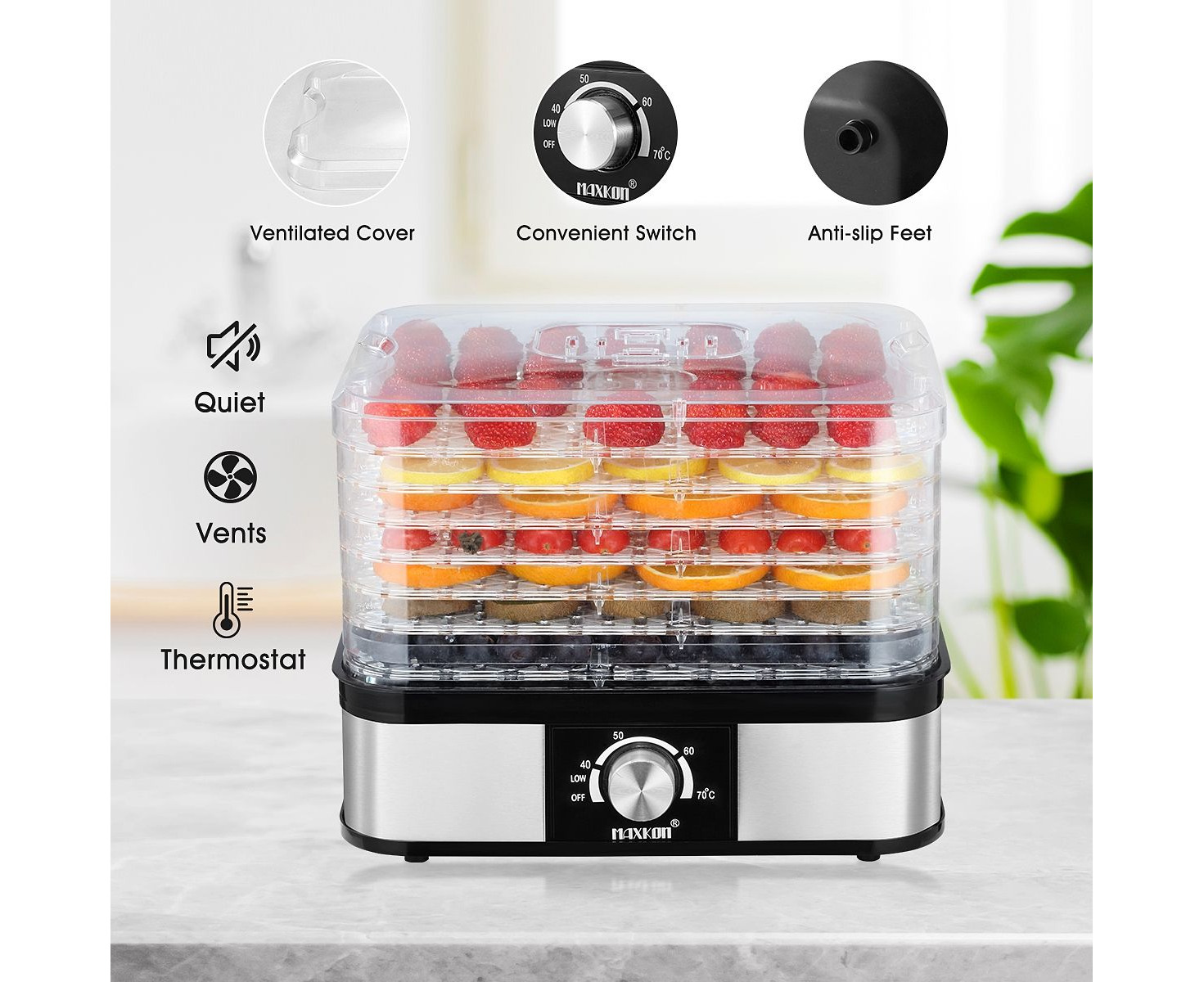 Spector Food Dehydrators Stainless Steel Beef Jerky Maker Fruit