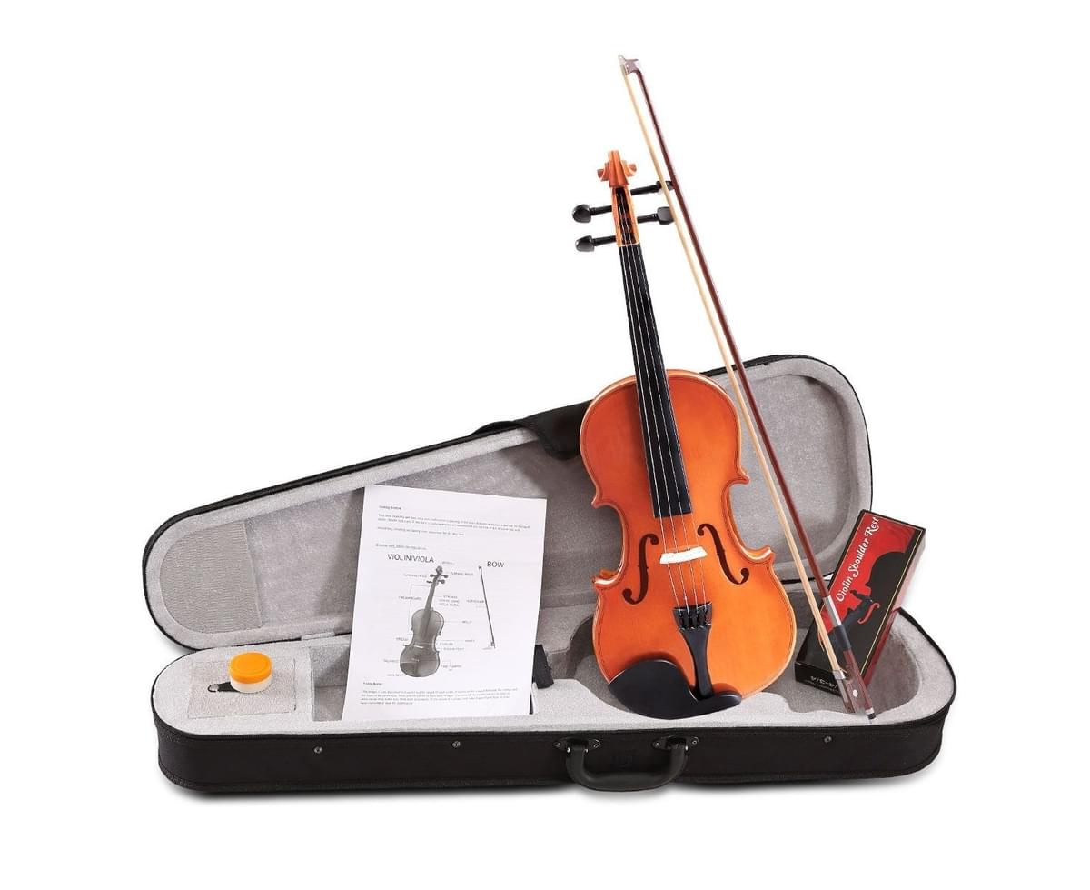 Brown Rosin Solid Viola for Adults As a Good Gift 16 Basswood Acoustic Viola with Case Bow 