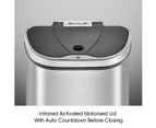 70L Motion Sensor Rubbish Bin Dual Kitchen Waste Can Stainless Steel Recycle Bin