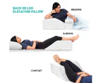 Wedge Pillow Cool Gel Memory Foam Leg Elevation Pillow Back Support Cushion
