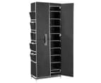 40 Pairs 10 Tier Metal Stackable Shoe Rack Cabinet Shoe Organizer Storage Wardrobe 165cm Black 1