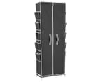 40 Pairs 10 Tier Metal Stackable Shoe Rack Cabinet Shoe Organizer Storage Wardrobe 165cm Black 2