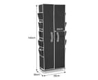 40 Pairs 10 Tier Metal Stackable Shoe Rack Cabinet Shoe Organizer Storage Wardrobe 165cm Black 3