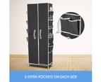 40 Pairs 10 Tier Metal Stackable Shoe Rack Cabinet Shoe Organizer Storage Wardrobe 165cm Black 9