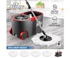 Dr Fussy 360 Degree Spin Rotating Mop and Bucket Set with Wheels and 4 Microfibre Mop Heads 7