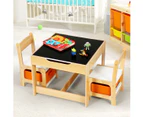 Kidbot 3-Piece Kids Table and Chair Set Multifunctional Activity Play Toys Storage Bins
