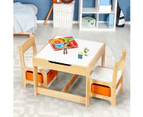 Kidbot 3-Piece Kids Table and Chair Set Multifunctional Activity Play Toys Storage Bins