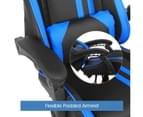 Blue & Black Game Chair Office Chair with Footrest 3