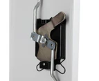 2 Door Office File Locker Steel Storage Cabinet Grey White 180cm