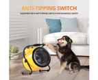 2-in-1 3000W Portable Electric Industrial Fan Heater Free Standing Carpet Dryer SAA Yellow