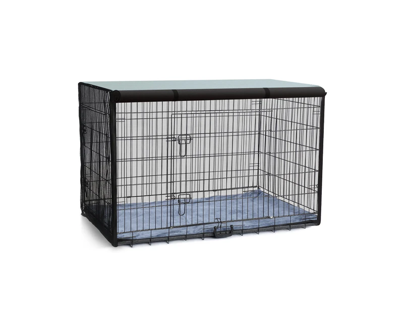 48 inch  Collapsible and Portable Metal Dogs Kennel Cage Crate